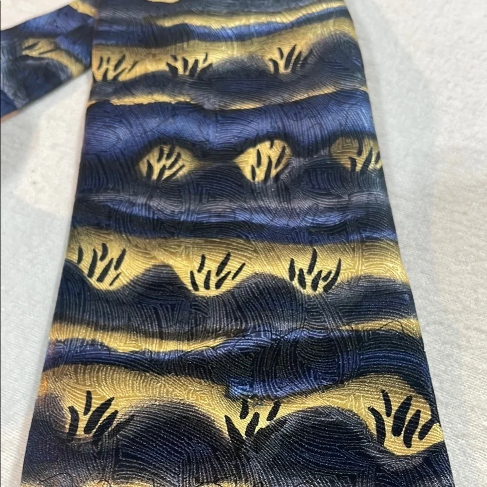 J. Garcia 10th Anniversary Duck Worm Alarm Silk Tie 177 of 1000 Blue Gold